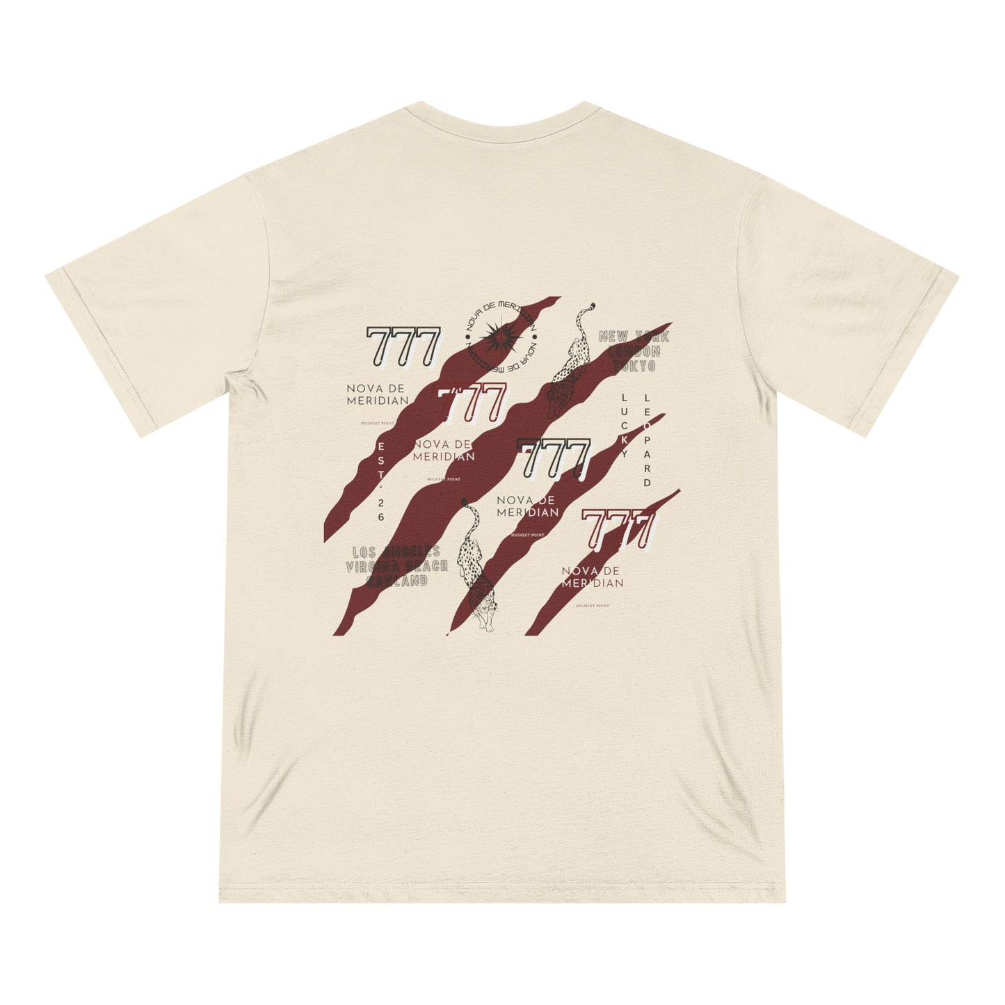 Nova de Meridian - "NdM Lucky Leopard" 100% Organic Combed Cotton Tee